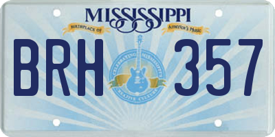 MS license plate BRH357