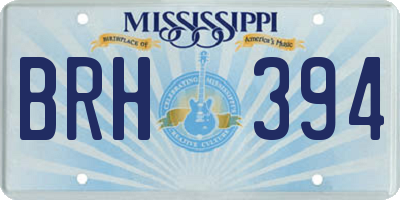 MS license plate BRH394
