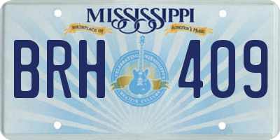 MS license plate BRH409