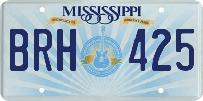 MS license plate BRH425