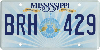 MS license plate BRH429