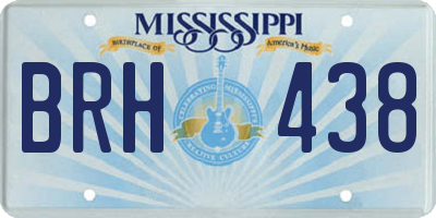 MS license plate BRH438