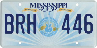 MS license plate BRH446