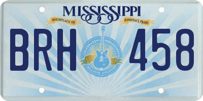 MS license plate BRH458