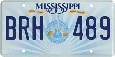 MS license plate BRH489