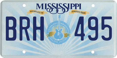 MS license plate BRH495