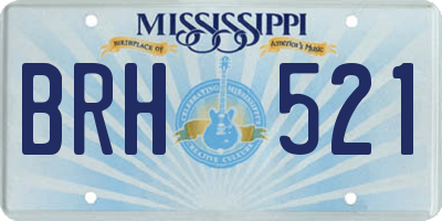 MS license plate BRH521