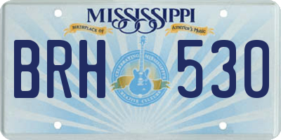 MS license plate BRH530