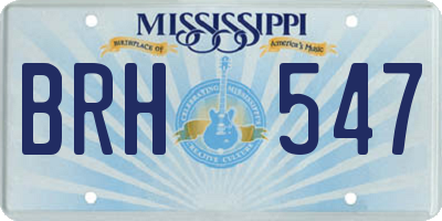 MS license plate BRH547