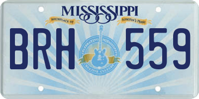 MS license plate BRH559