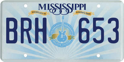 MS license plate BRH653