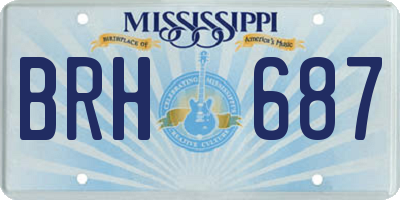 MS license plate BRH687