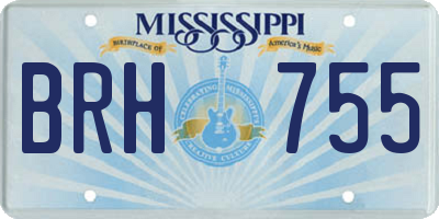 MS license plate BRH755