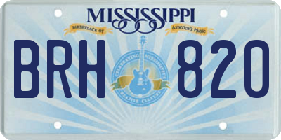 MS license plate BRH820
