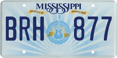 MS license plate BRH877