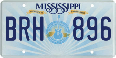 MS license plate BRH896
