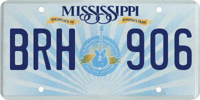 MS license plate BRH906