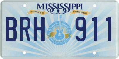 MS license plate BRH911