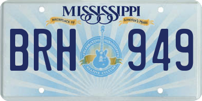 MS license plate BRH949