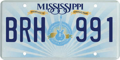 MS license plate BRH991