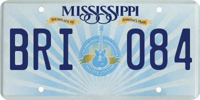 MS license plate BRI084