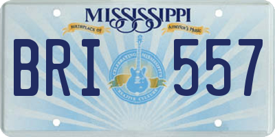 MS license plate BRI557