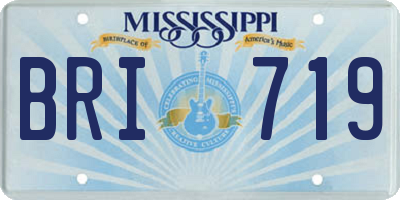 MS license plate BRI719