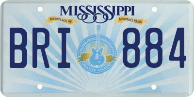 MS license plate BRI884