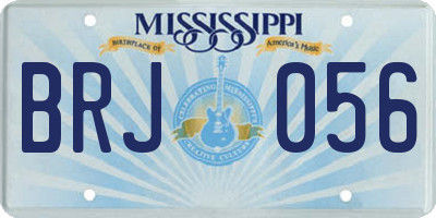 MS license plate BRJ056
