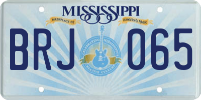 MS license plate BRJ065
