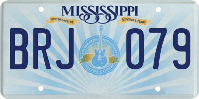 MS license plate BRJ079