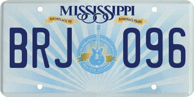 MS license plate BRJ096