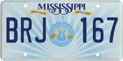MS license plate BRJ167