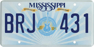 MS license plate BRJ431