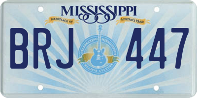 MS license plate BRJ447