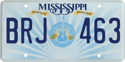 MS license plate BRJ463