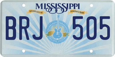 MS license plate BRJ505