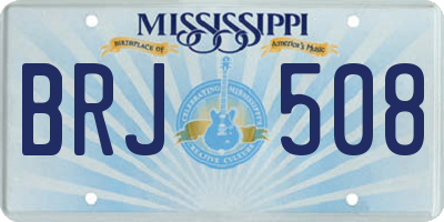 MS license plate BRJ508