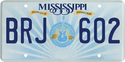 MS license plate BRJ602