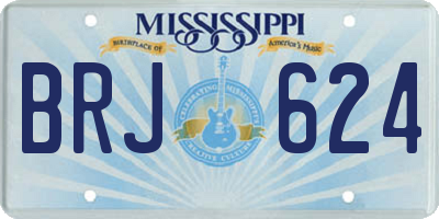 MS license plate BRJ624
