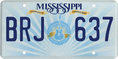 MS license plate BRJ637