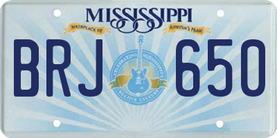 MS license plate BRJ650