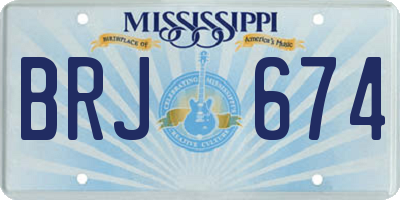 MS license plate BRJ674