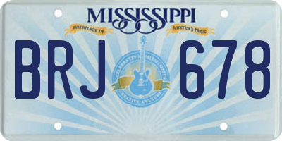 MS license plate BRJ678