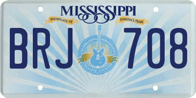 MS license plate BRJ708