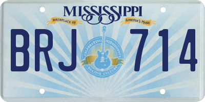 MS license plate BRJ714
