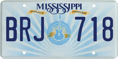 MS license plate BRJ718