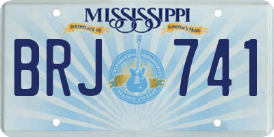 MS license plate BRJ741