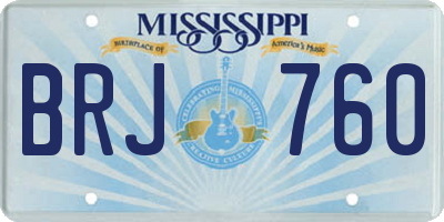 MS license plate BRJ760