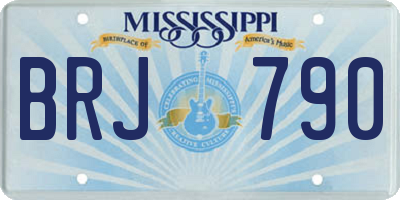 MS license plate BRJ790